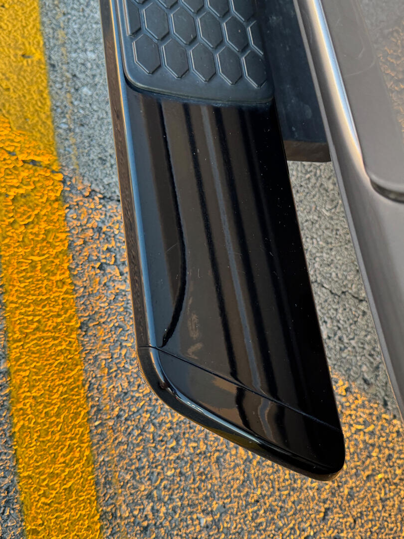 Clean truck running board after detailing